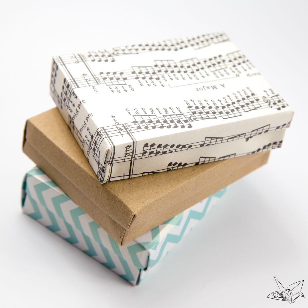 Origami Custom Card Box Tutorial Paper Kawaii 01