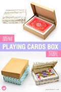 Origami Custom Card Box Tutorial Paper Kawaii Pin 120x180