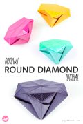 Origami Diamond Tutorial Paper Kawaii Pin 120x180