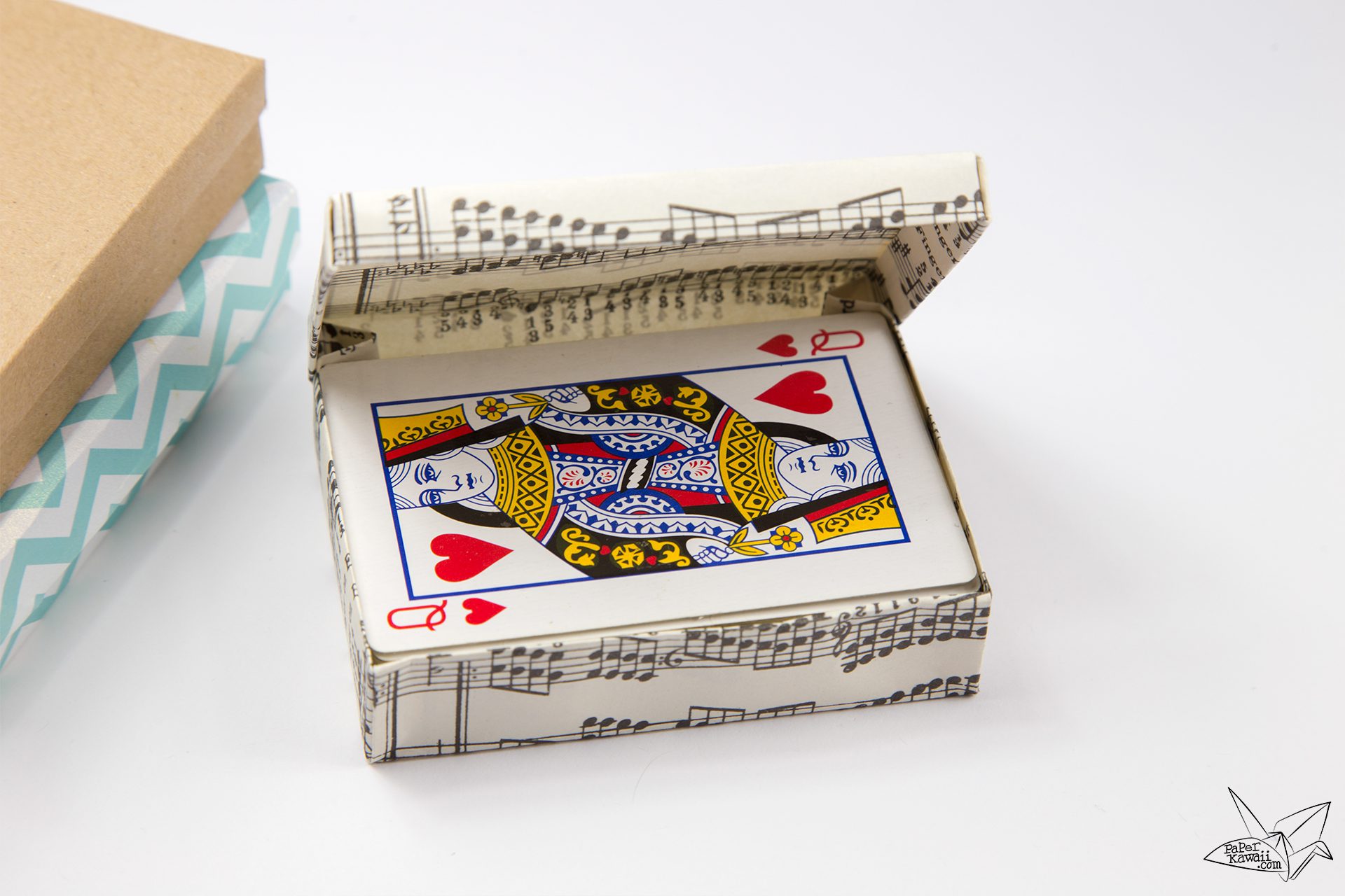 Origami Playing Card Box Tutorial Paper Kawaii 02