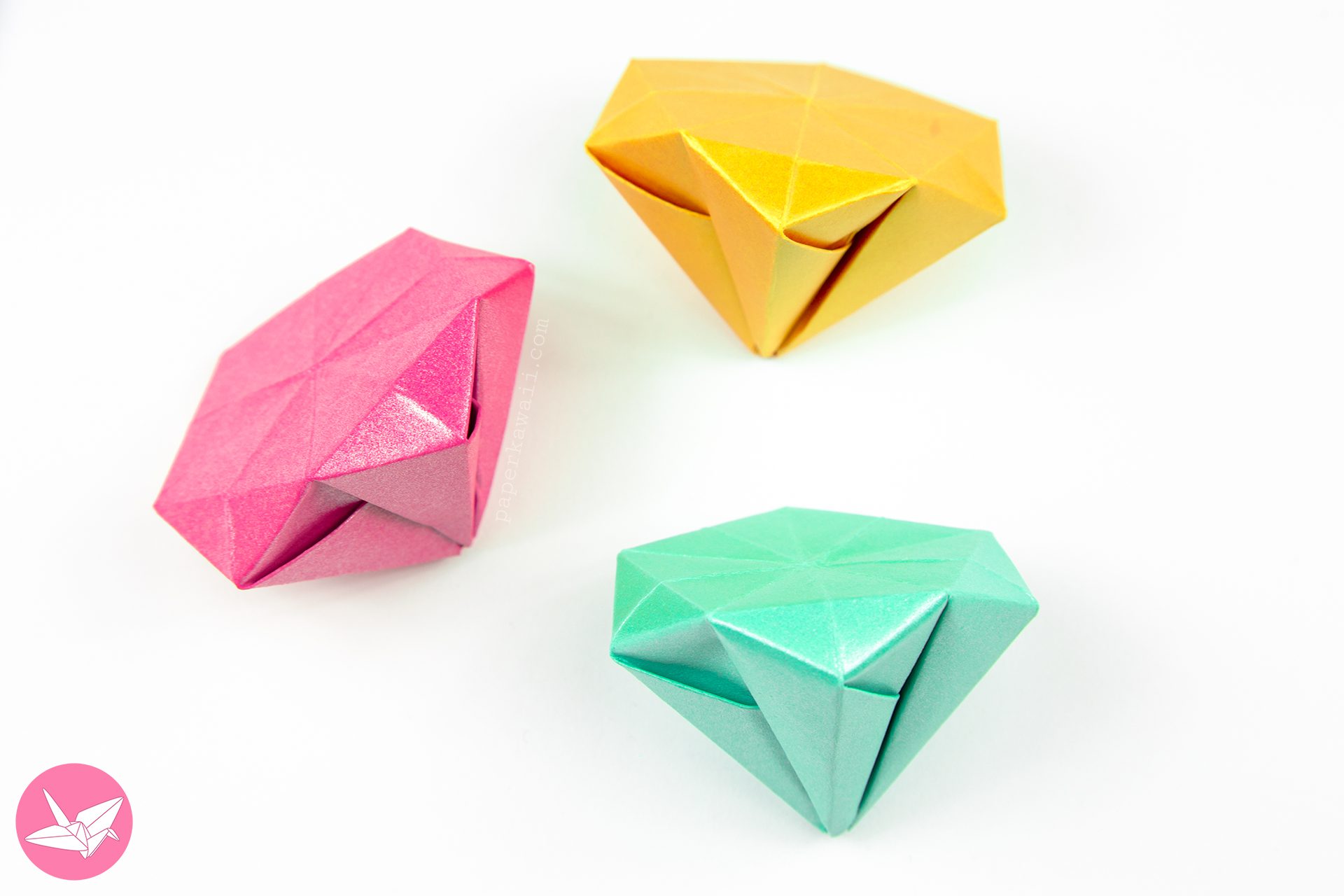Origami Round Diamonds Paper Kawaii 02