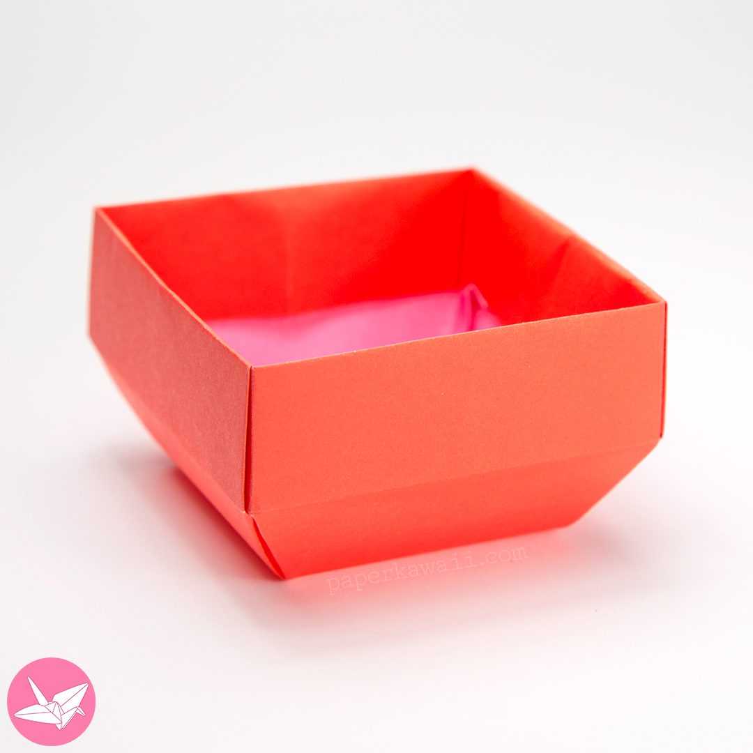 Origami Angled Base Box Tutorial Paper Kawaii 03