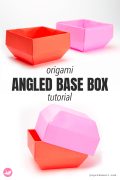 Origami Angled Base Box Tutorial Paper Kawaii Pin