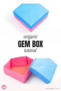 Origami Gem Box Lid Tutorial Paper Kawaii Pin 120x180