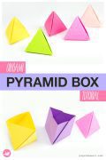 Origami Pyramid Box Tutorial Paper Kawaii Pin