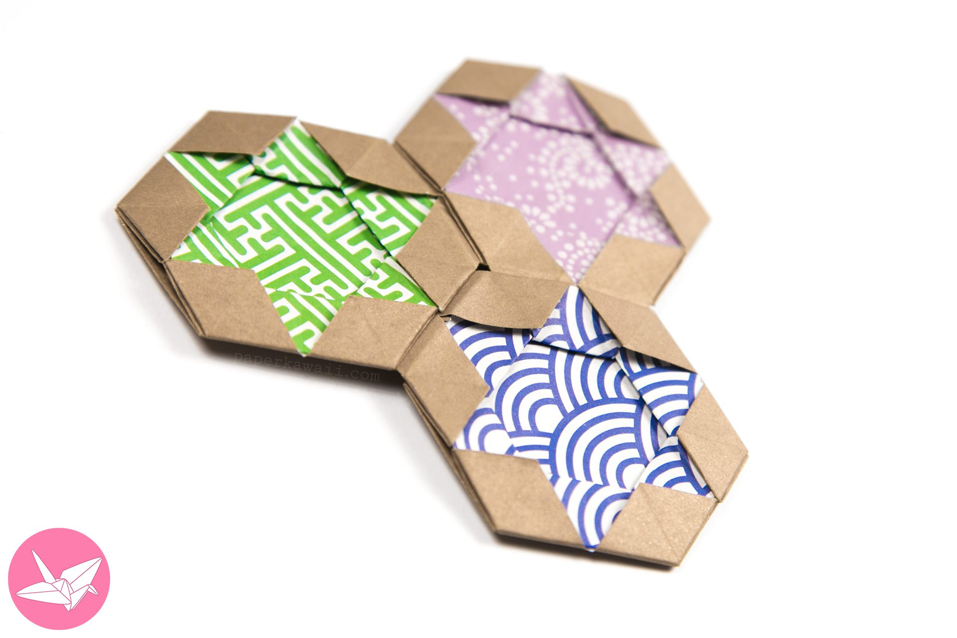 Origami Star Of David Tiles Paper Kawaii 01