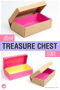 Origami Treasure Chest Box Tutorial Paper Kawaii Pin 120x180