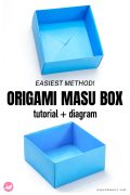 Easy Origami Masu Box Tutoiral Paper Kawaii Pin 120x180
