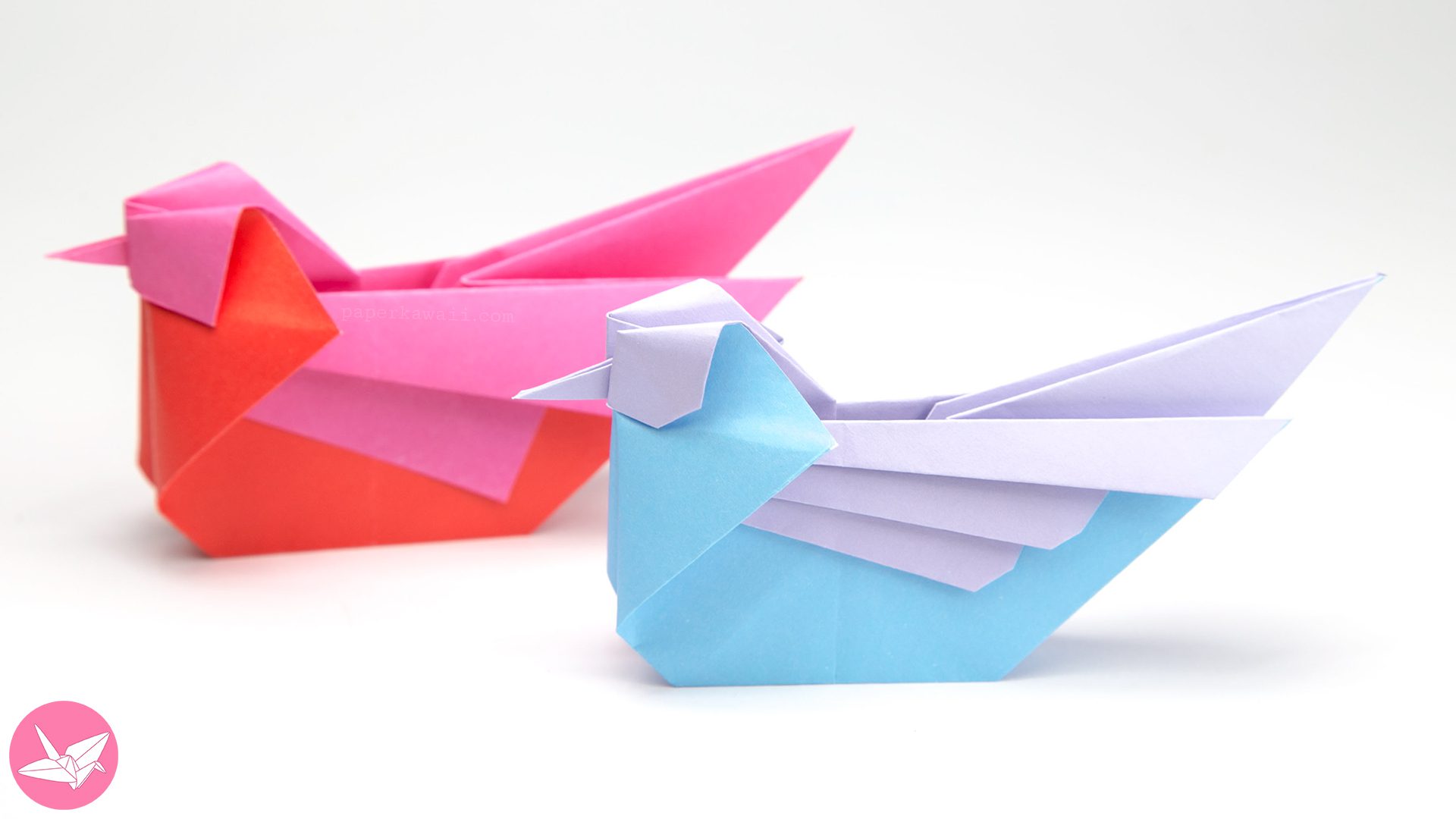 Origami Bird Tutorial Mandarin or Seagull Simon Andersen Paper Kawaii