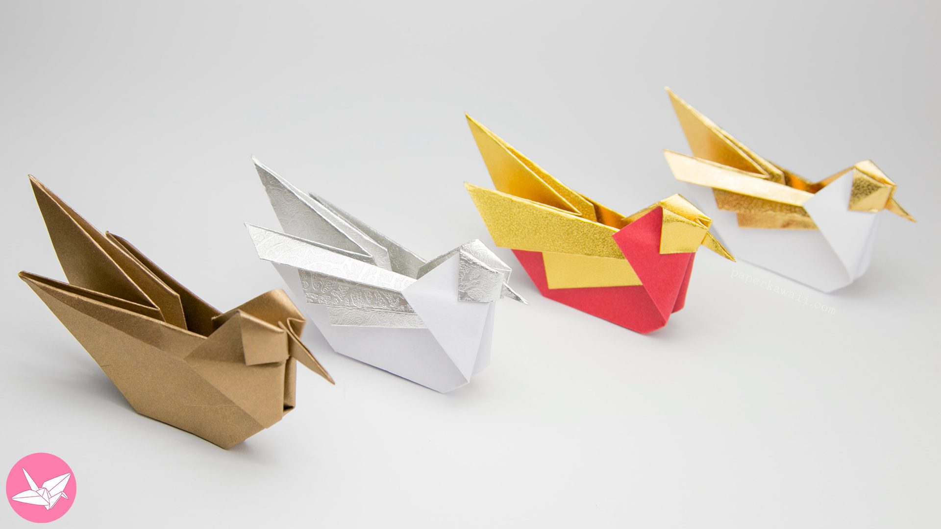 Origami Bird Tutorial - Mandarin or Seagull - Simon Andersen - Paper Kawaii