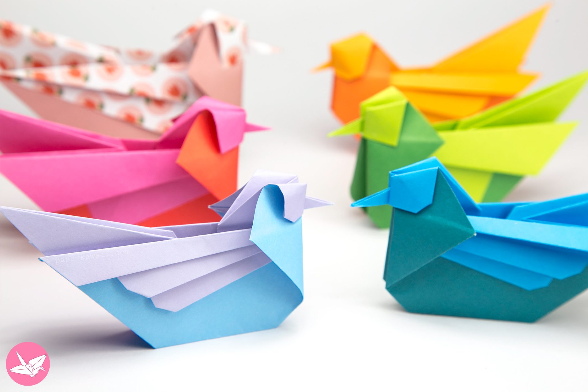 Origami Birds Tutorial Paper Kawaii 02