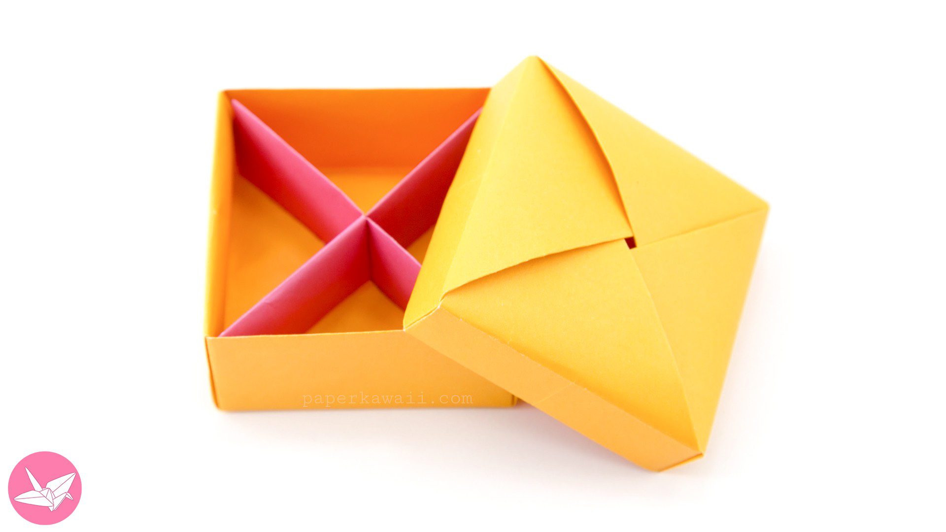 Origami Diagonal Box Divider Tutorial Paper Kawaii 01