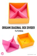 Origami Diagonal Box Divider Tutorial Paper Kawaii Pin 120x180