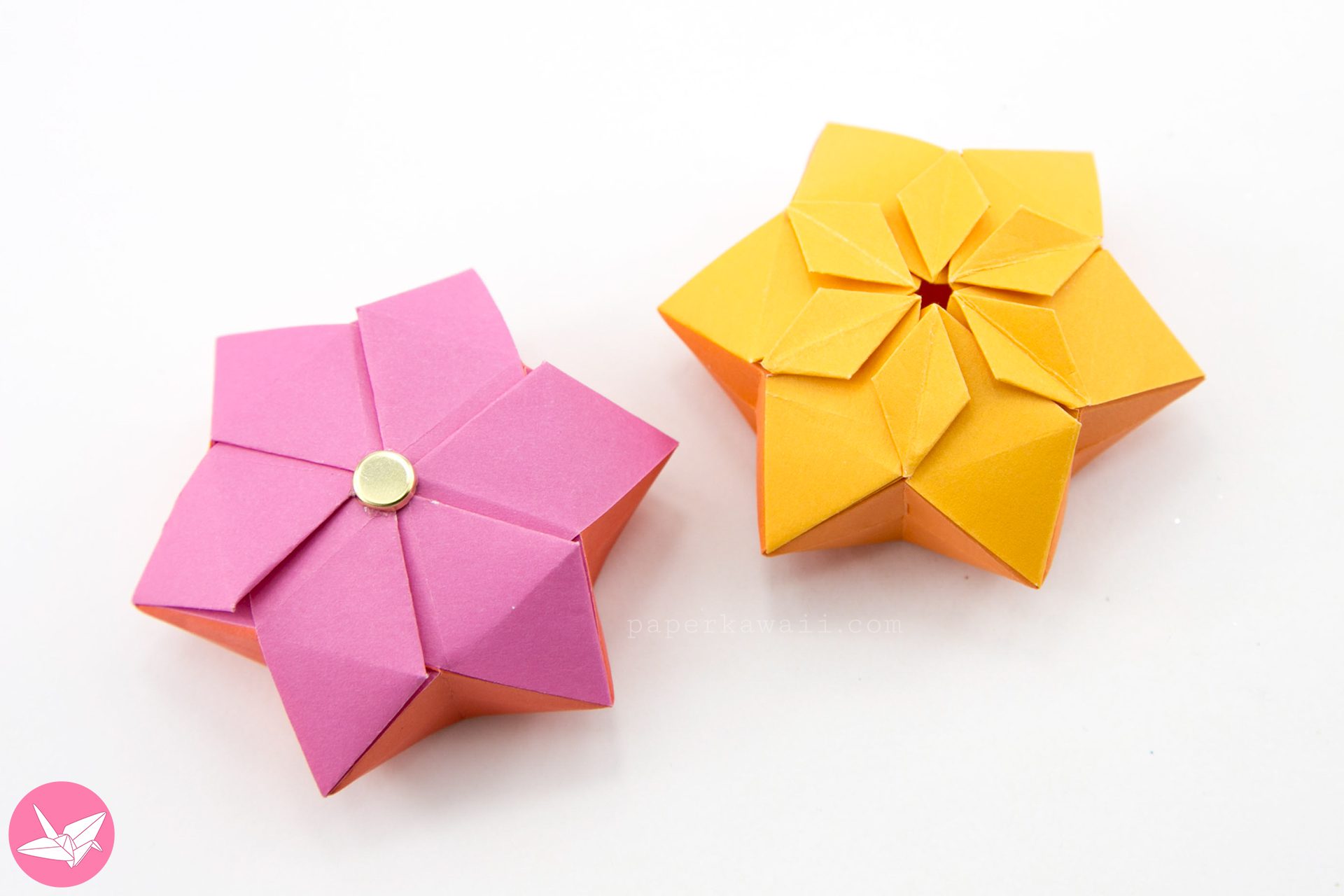 Origami Hexagon Puffy Star Tutorial Paper Kawaii 02
