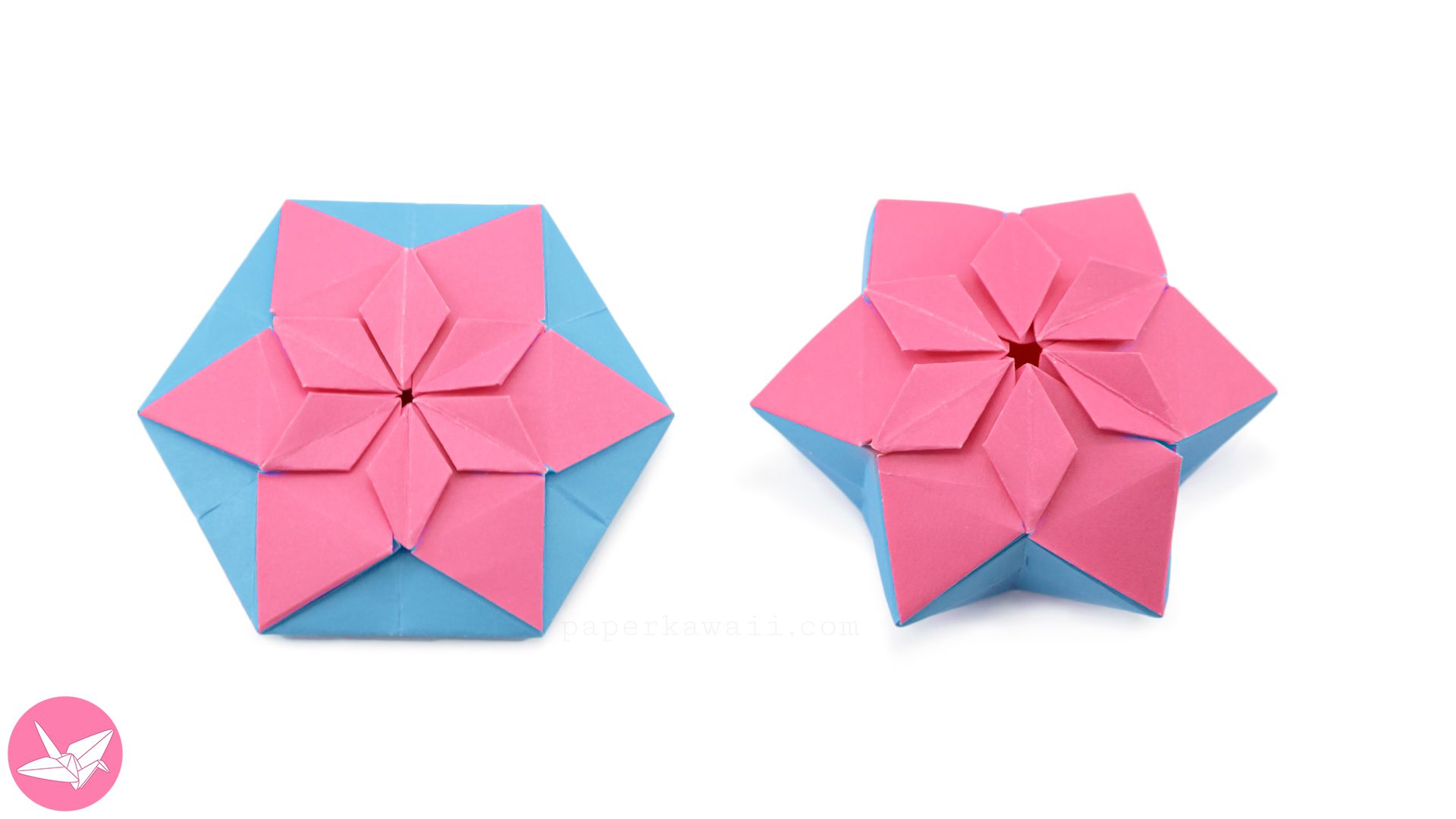 Origami Hexagon Puffy Star Tutorial Paper Kawaii 04