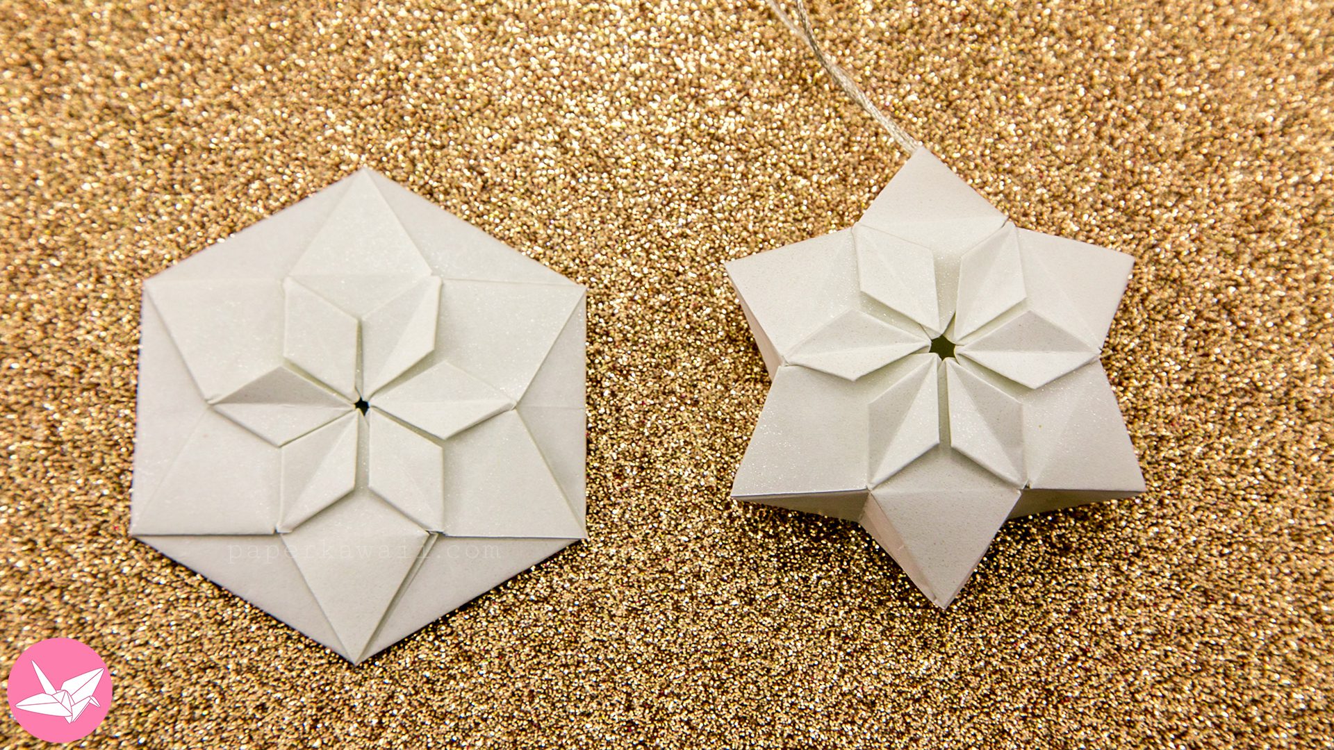 Origami Hexagon Puffy Star Tutorial Paper Kawaii 05