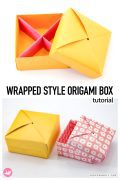 Origami Layered Box Lid Tutorial Paper Kawaii Pin 120x180