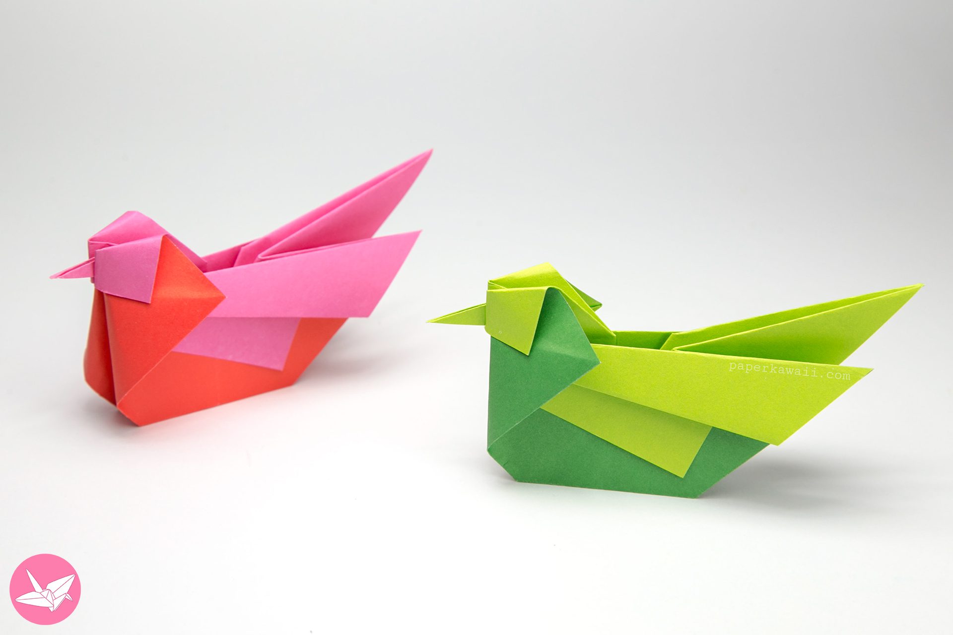 Origami Mandarin Bird Tutorial Paper Kawaii 04