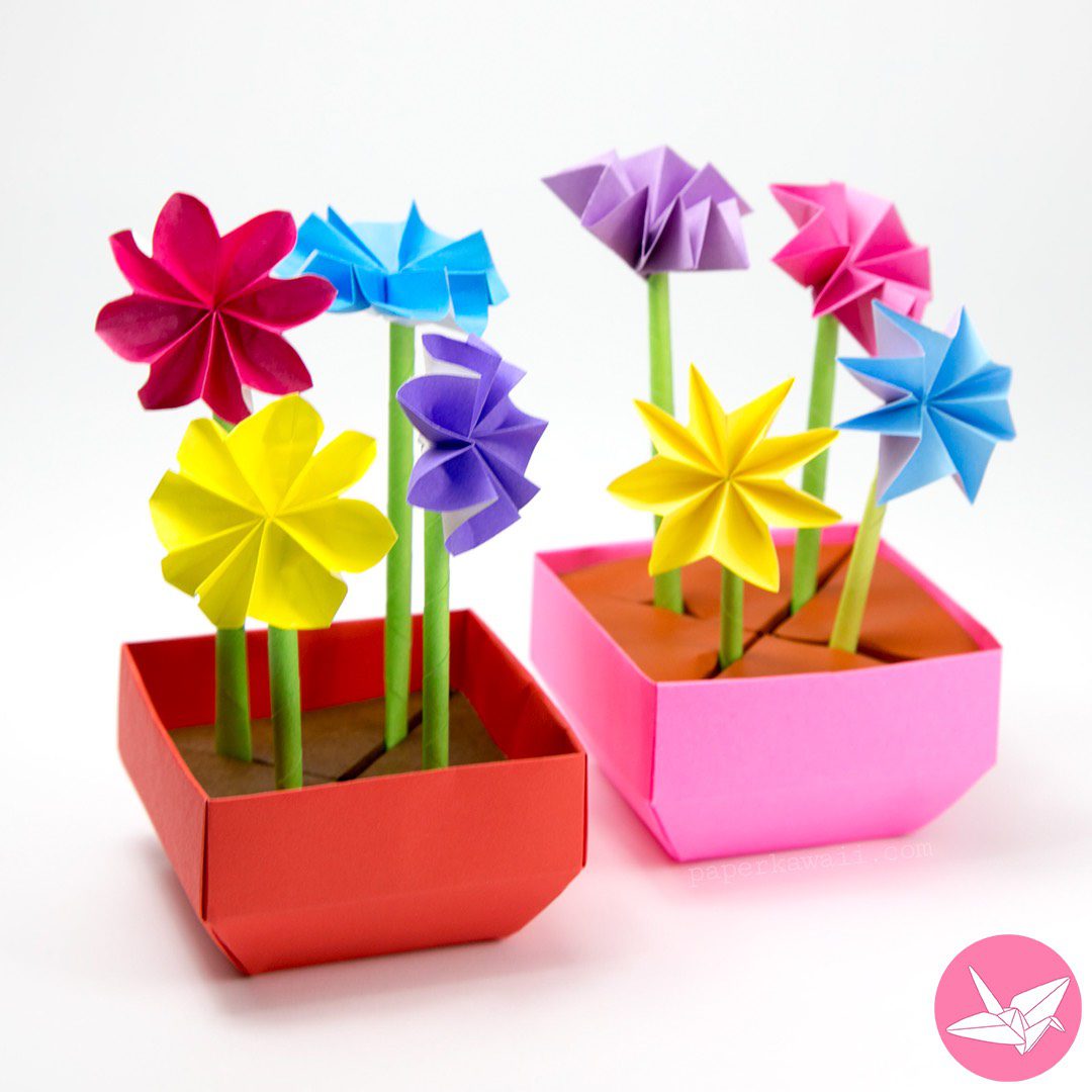 Easy 8 Petal Origami Flower Tutorial Paper Kawaii