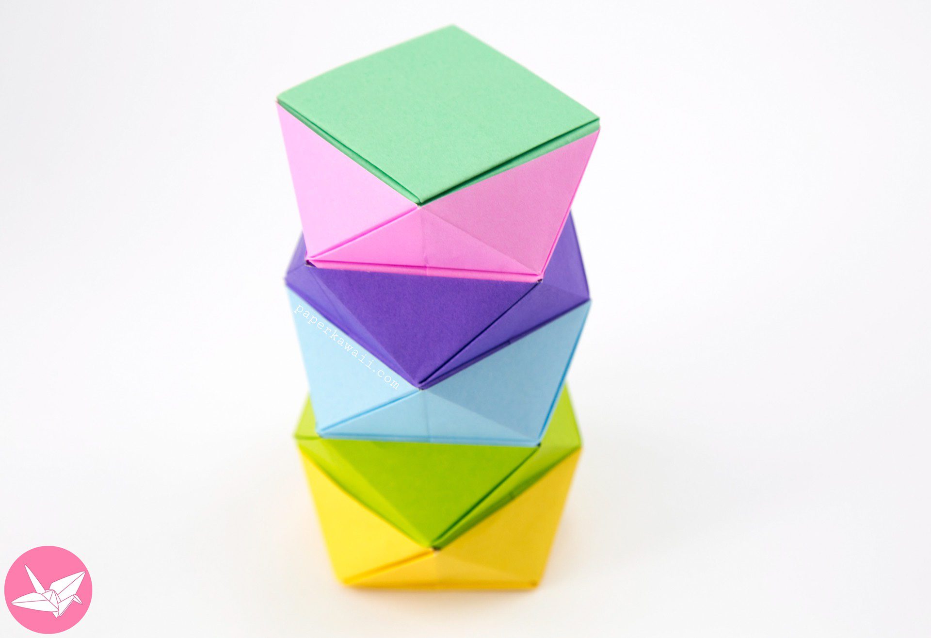 Origami Stacking Boxes Tutorial Paper Kawaii 02