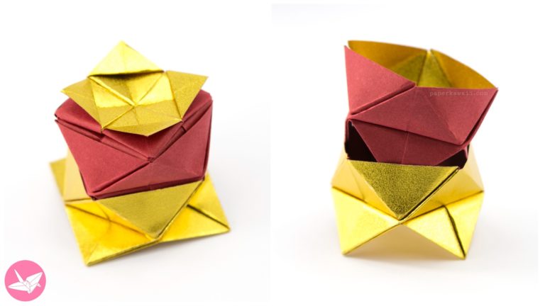 Origami Stack Origami Stacking Boxes Tutorial - Interlocking Box - Paper Kawaii
