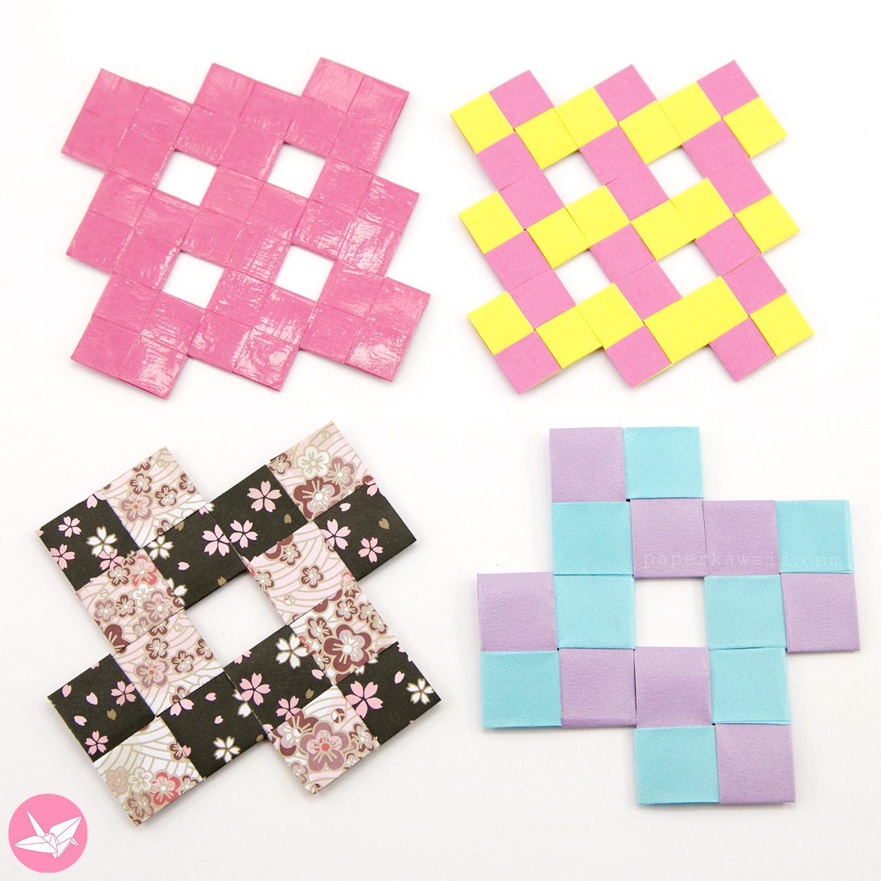 Origami Placemats Tutorial Paper Kawaii 01