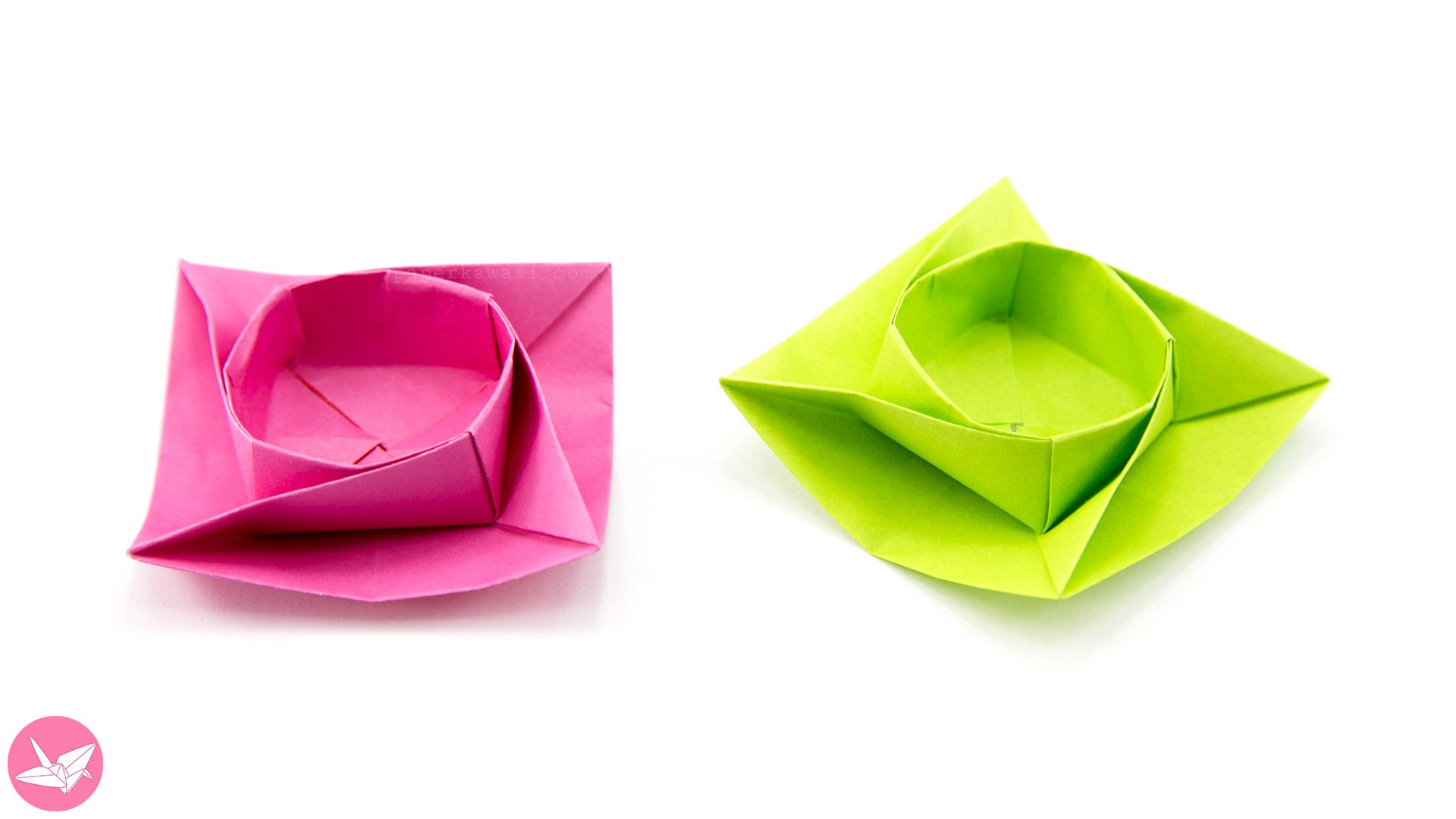 Origami Round Twist Box Tutorial Paper Kawaii 04