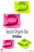 Origami Round Twist Box Tutorial Paper Kawaii Pin