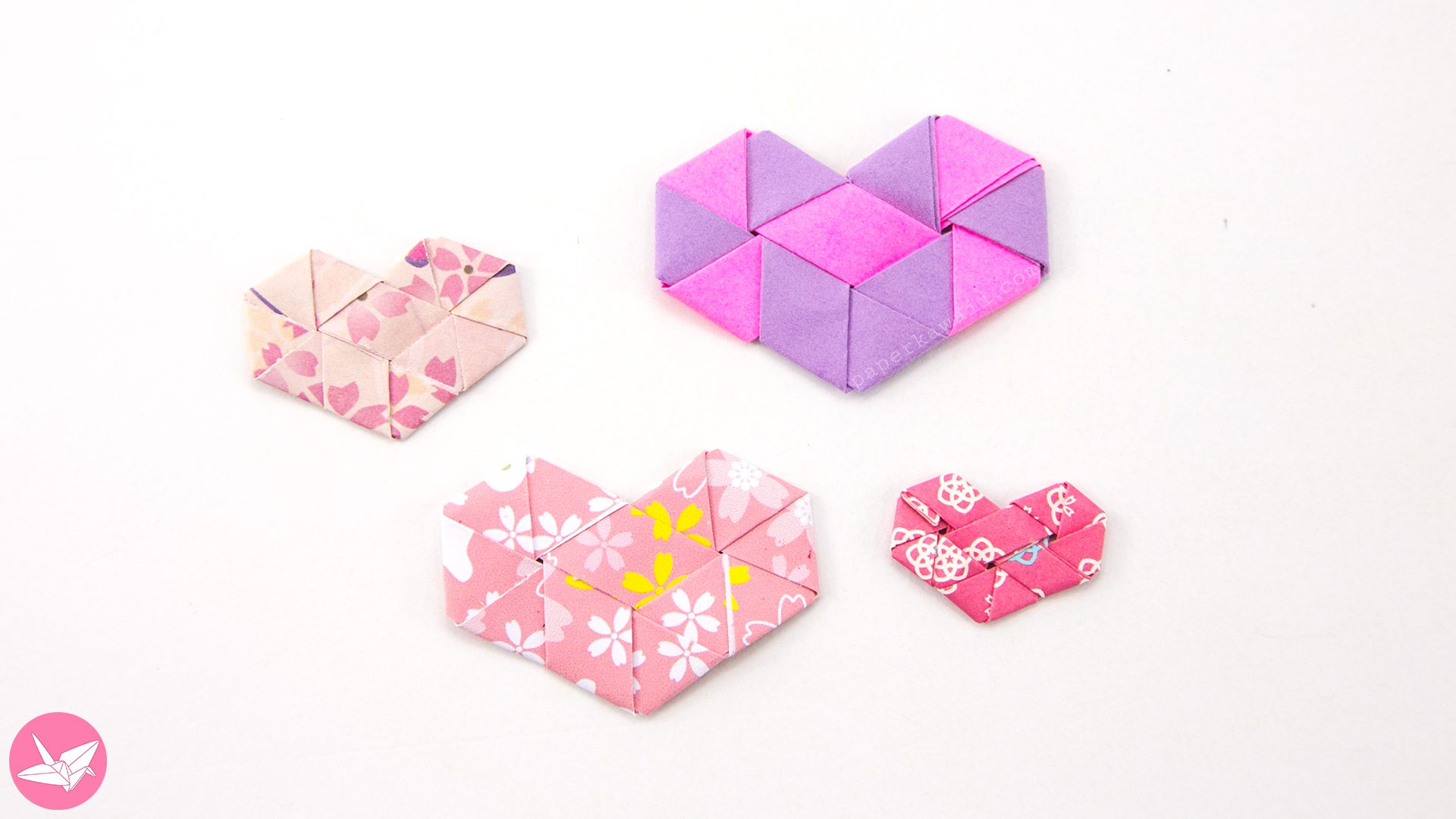 Mini Origami Lucky Hearts Tutorial - Paper Kawaii