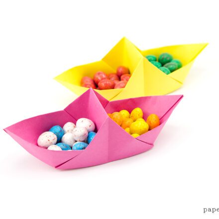 Origami Basket Boat Paper Kawaii 02