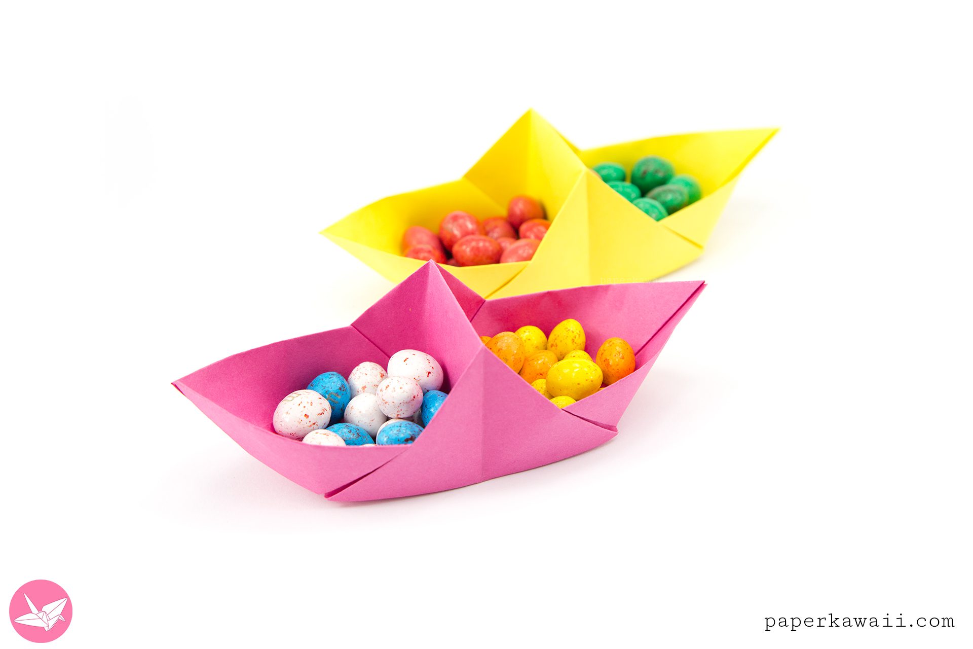 Origami Basket Boat Tutorial - Divided Basket
