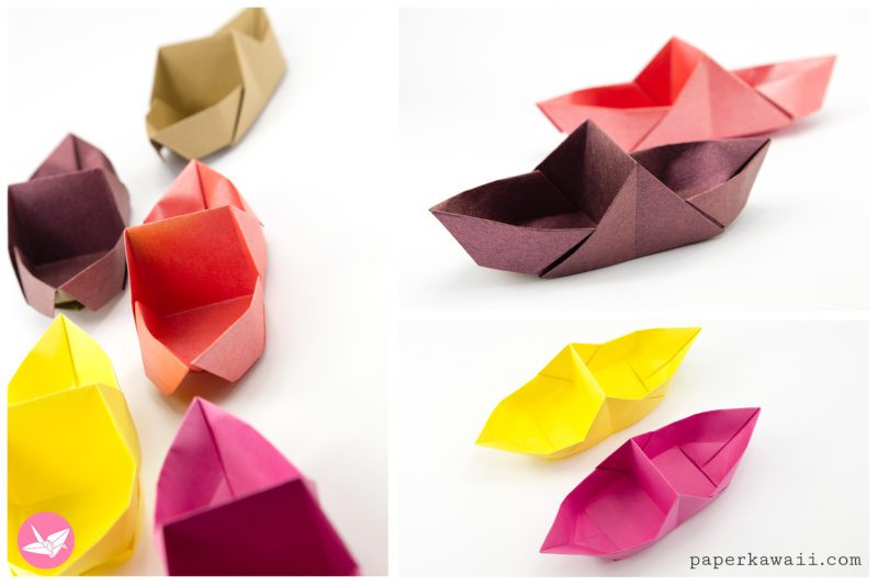 Origami Basket Boats Paper Kawaii 01 800x533
