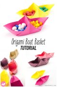 Origami Basket Boats Paper Kawaii Pin