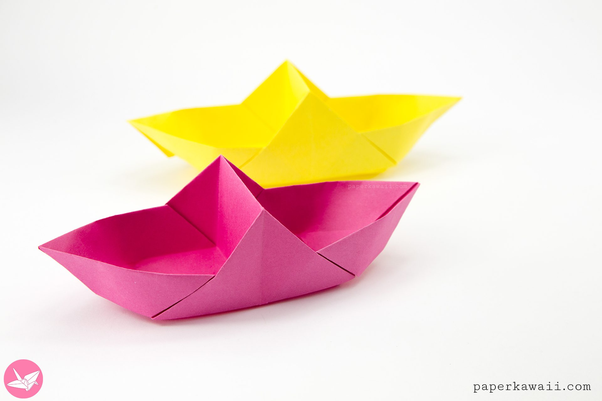 Origami Boat Basket Paper Kawaii 01