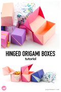 Origami Hinged Box Paper Kawaii Pin 120x180