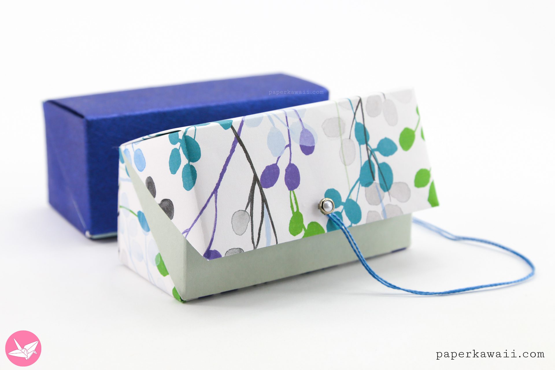 Origami Hinged Lid Gift Boxes Paper Kawaii 03