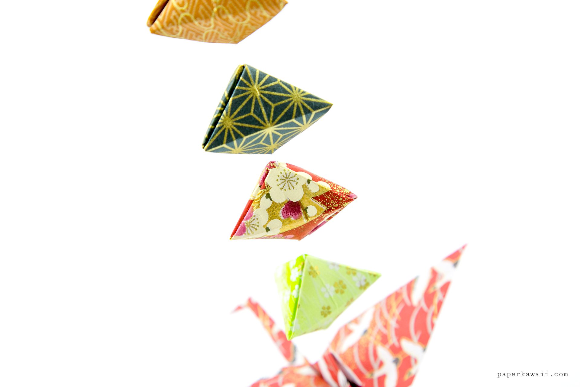 Origami Tripyramid Bead Tutorial Paper Kawaii 02