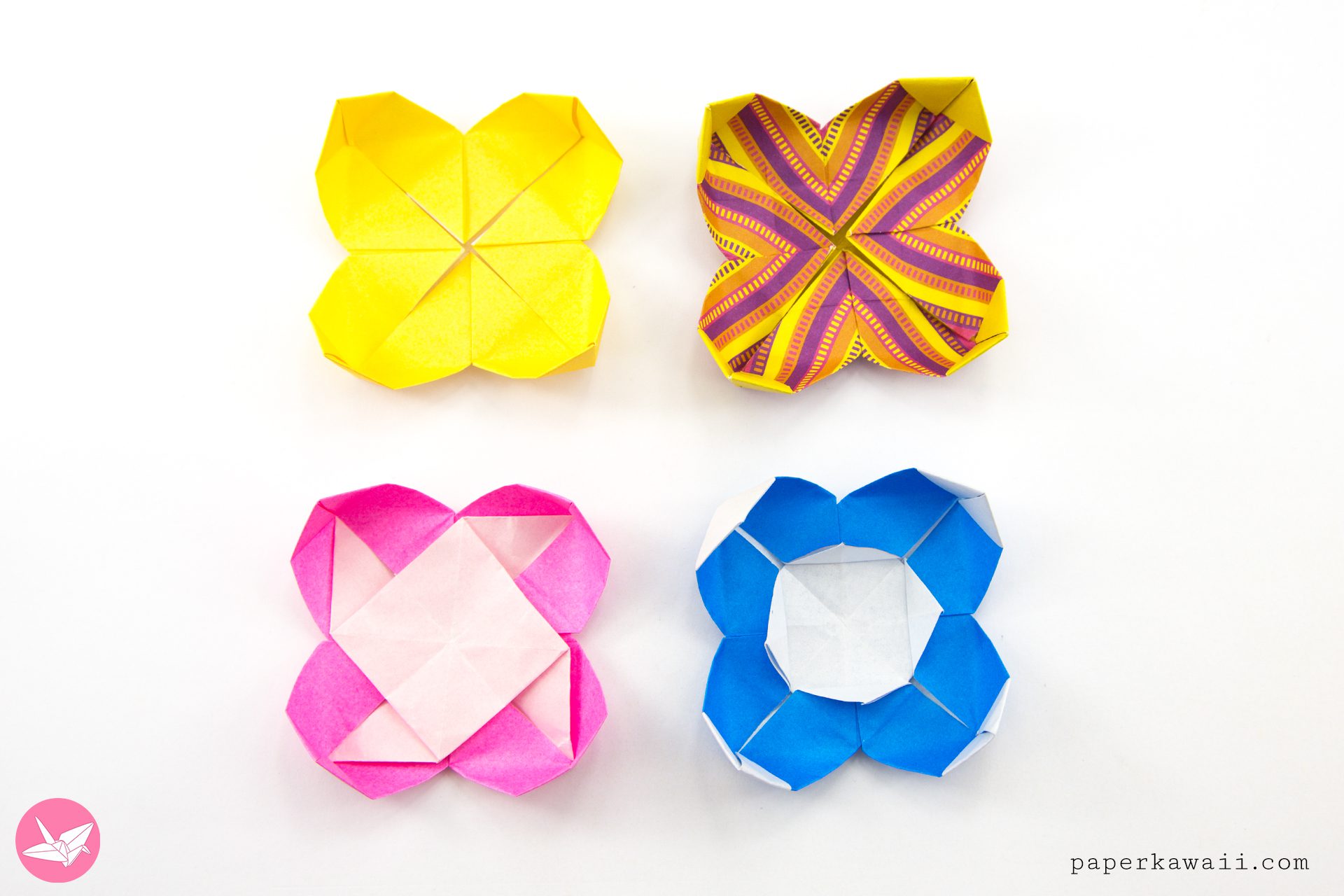 Origami Pinwheel Flowers Paper Kawaii 04