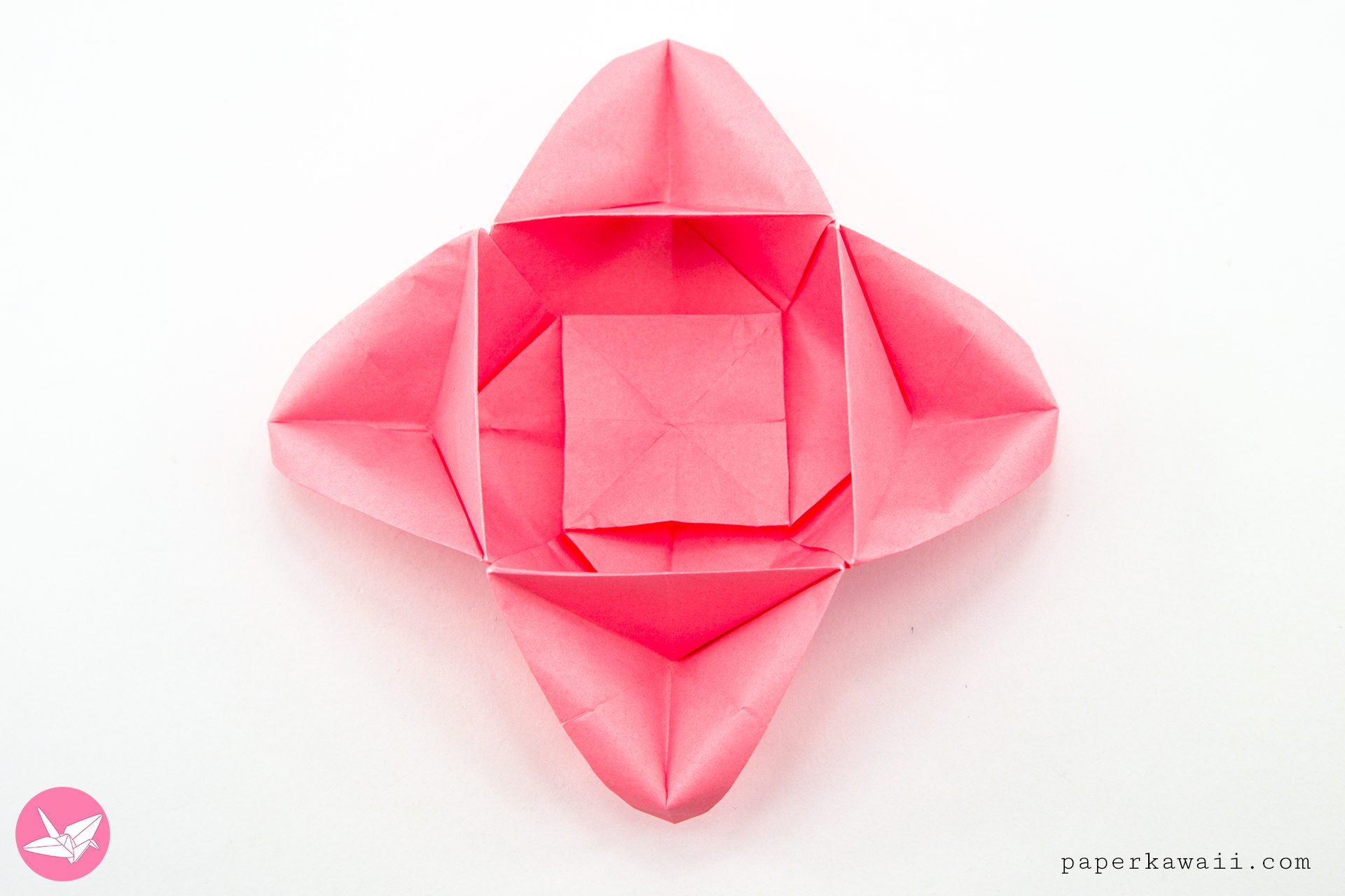 Origami Star Flower Bowl Paper Kawaii 01