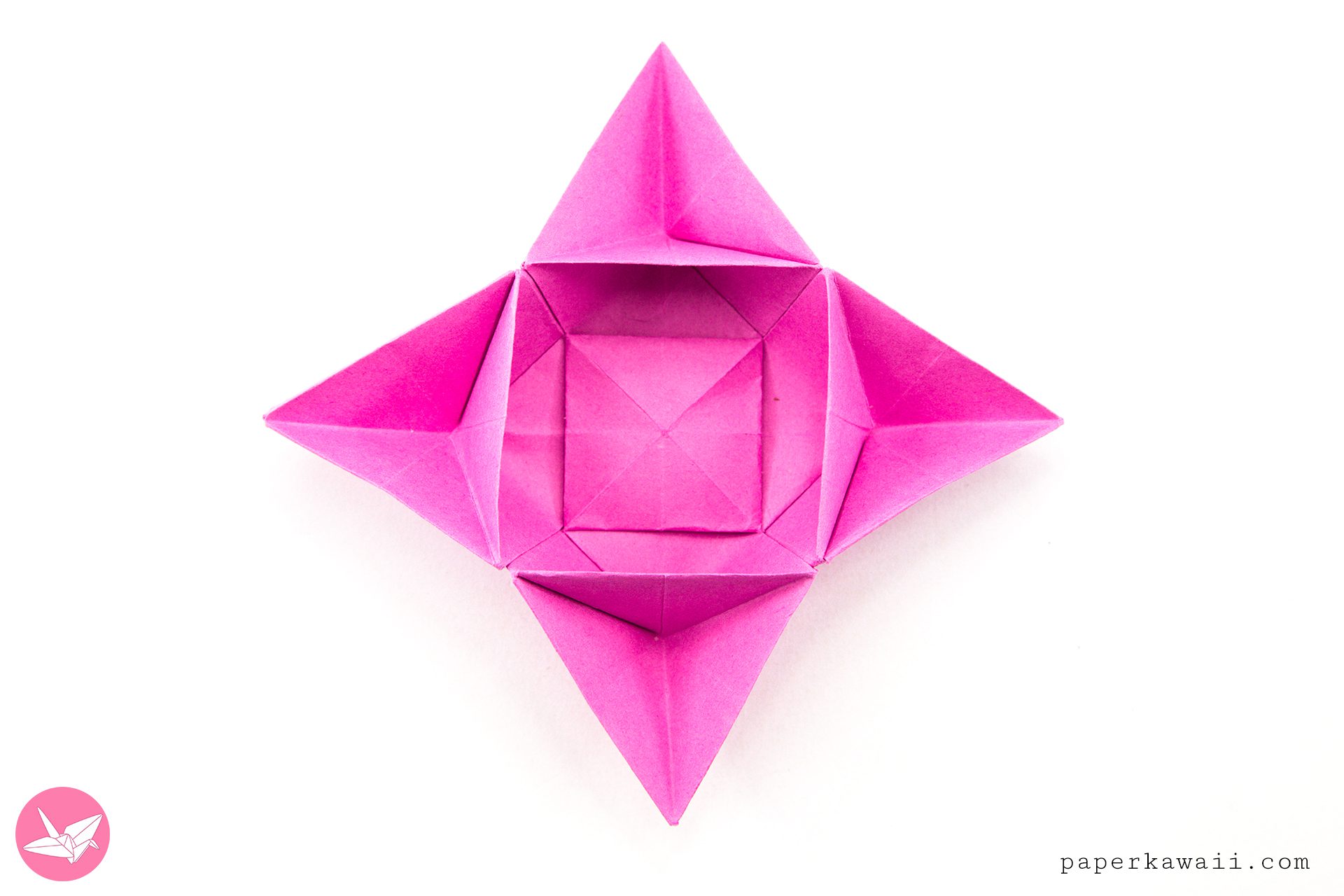 Origami Star Flower Bowl Paper Kawaii 03