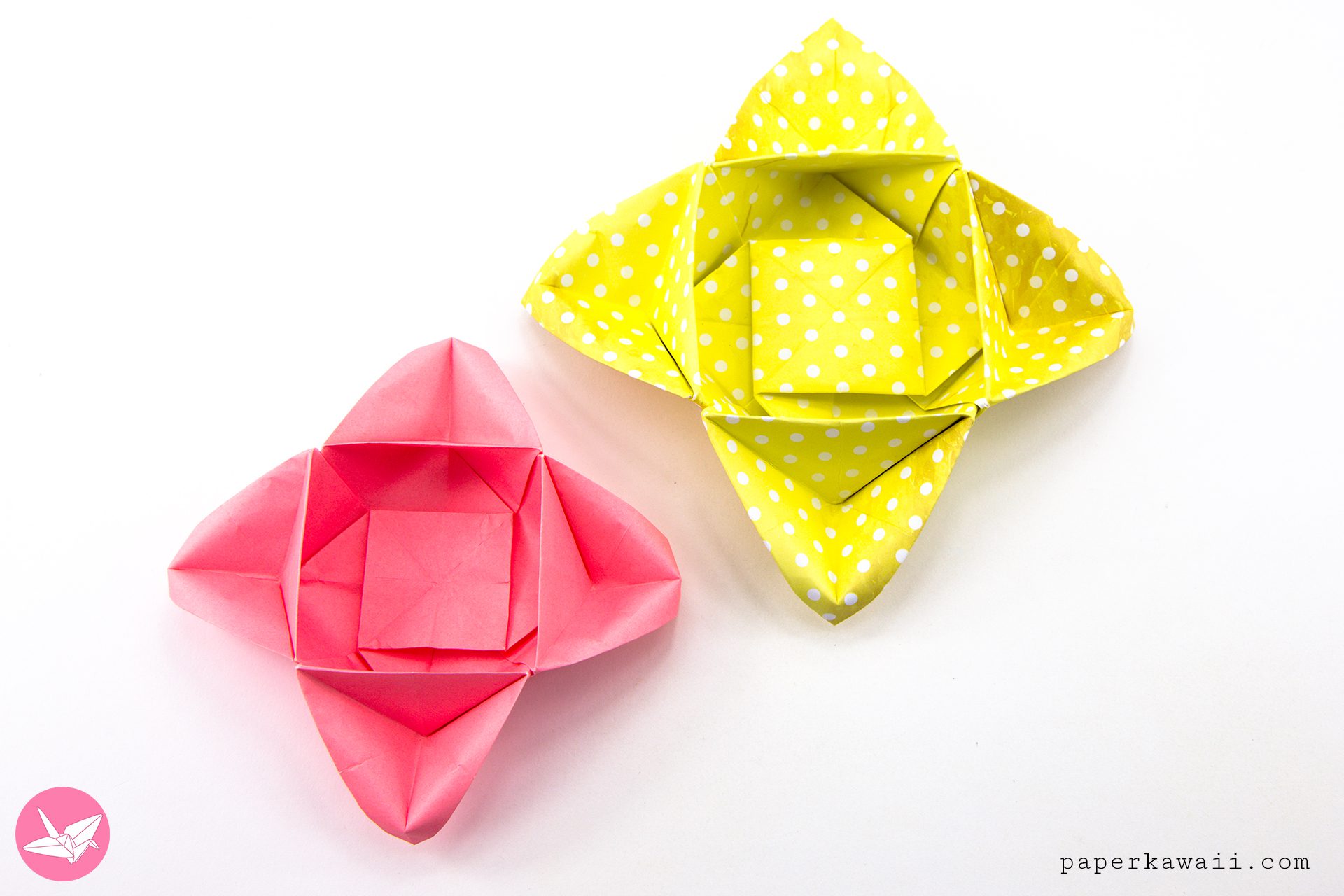 Origami Star Flower Bowl Paper Kawaii 04