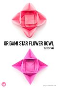 Origami Star Flower Bowl Paper Kawaii Pin 120x180