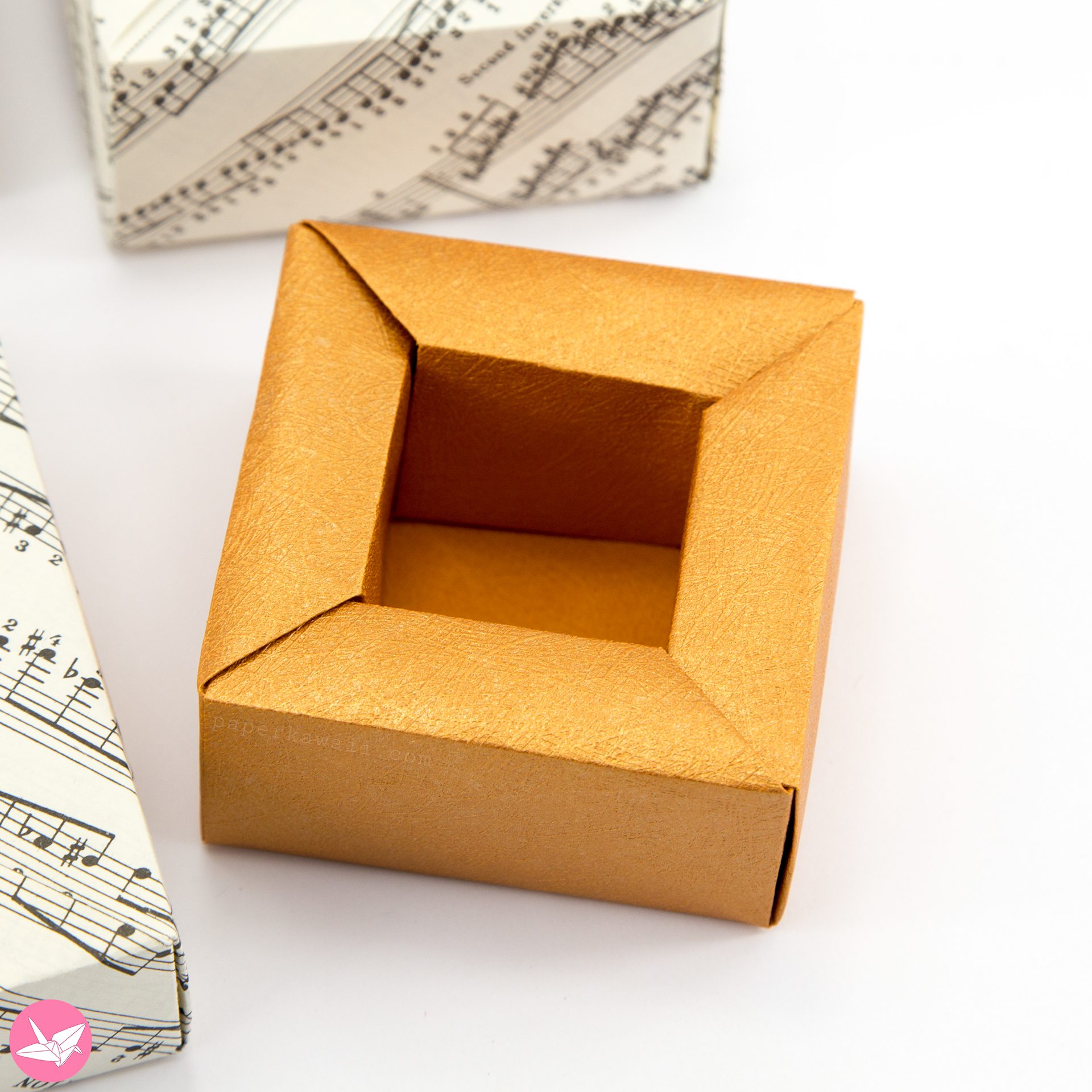 Origami Planter Pot Box Paper Kawaii 01