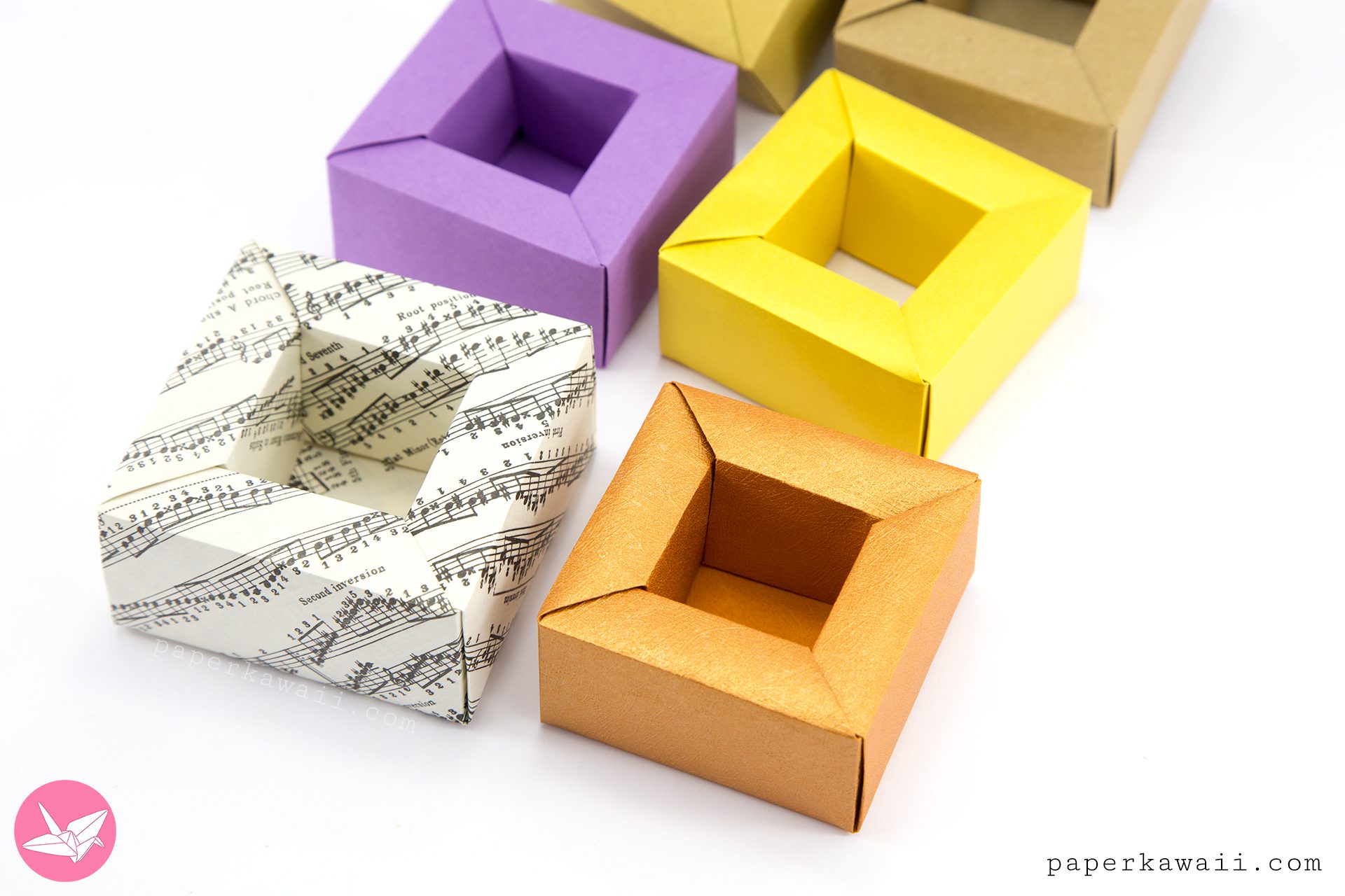 Origami Planter Pot Box Paper Kawaii 03