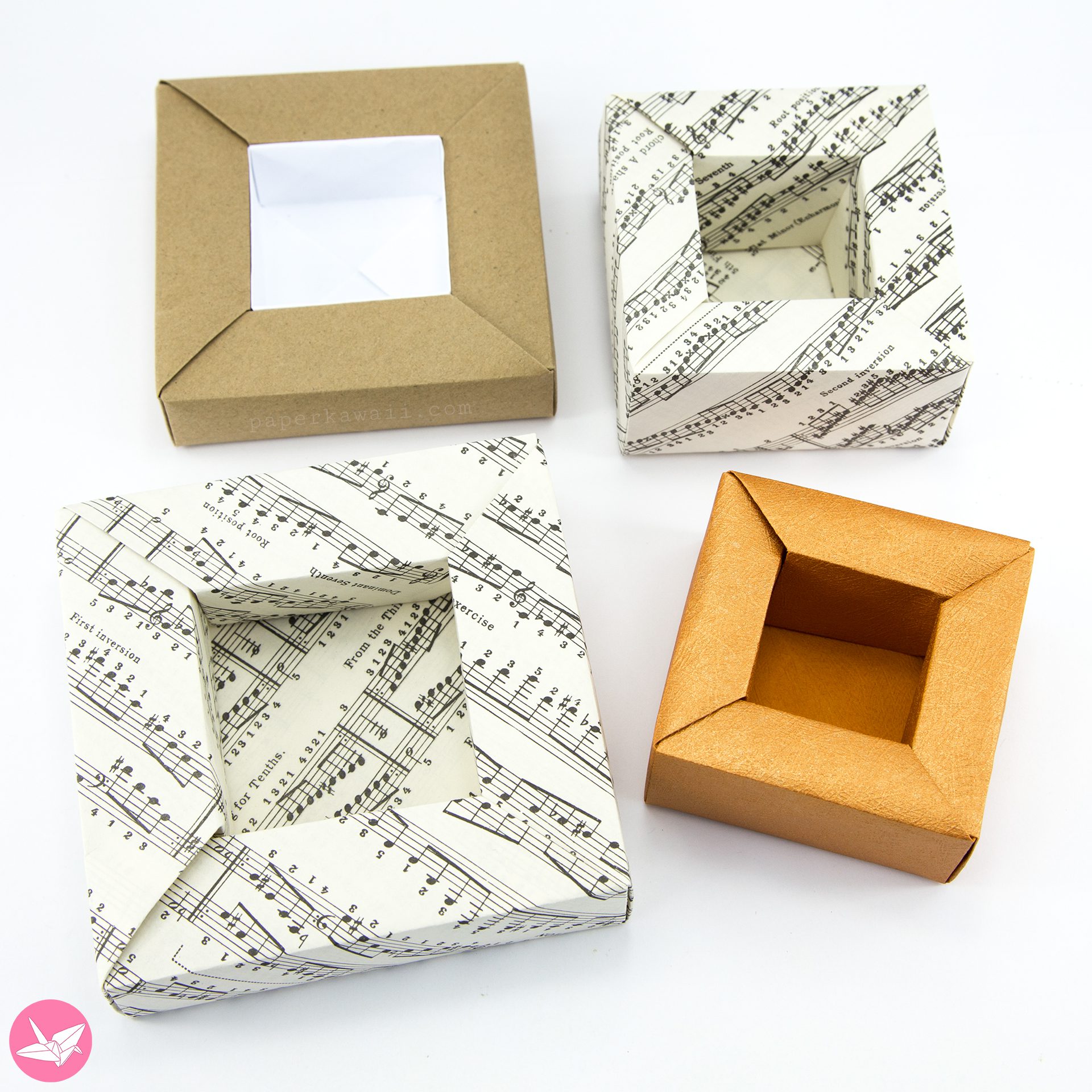 Origami Planter Pot Box Paper Kawaii 05