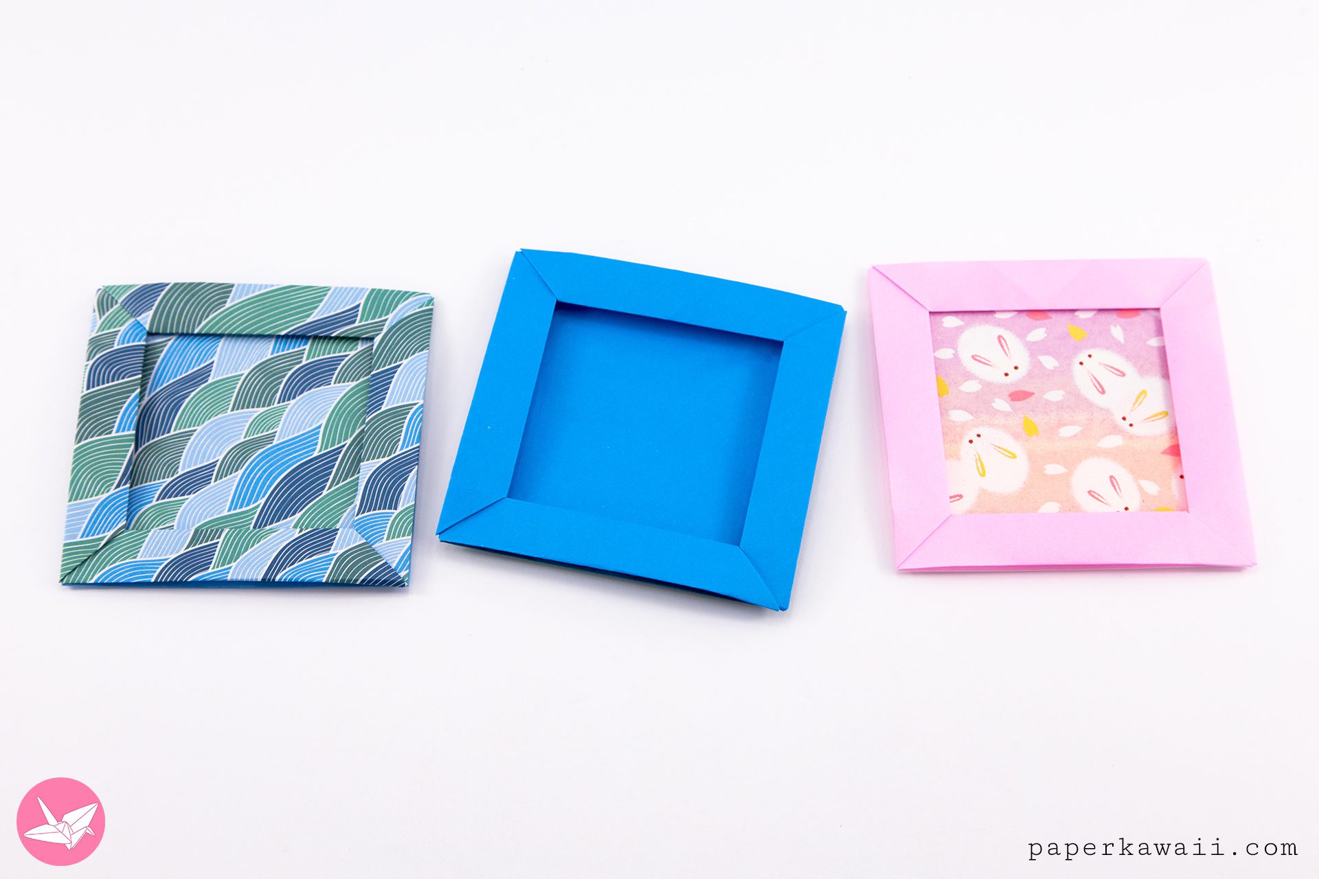 Origami Pop Up Frame Box Tutorial Paper Kawaii 01