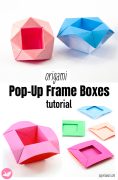 Origami Pop Up Frame Box Tutorial Paper Kawaii Pin 118x180
