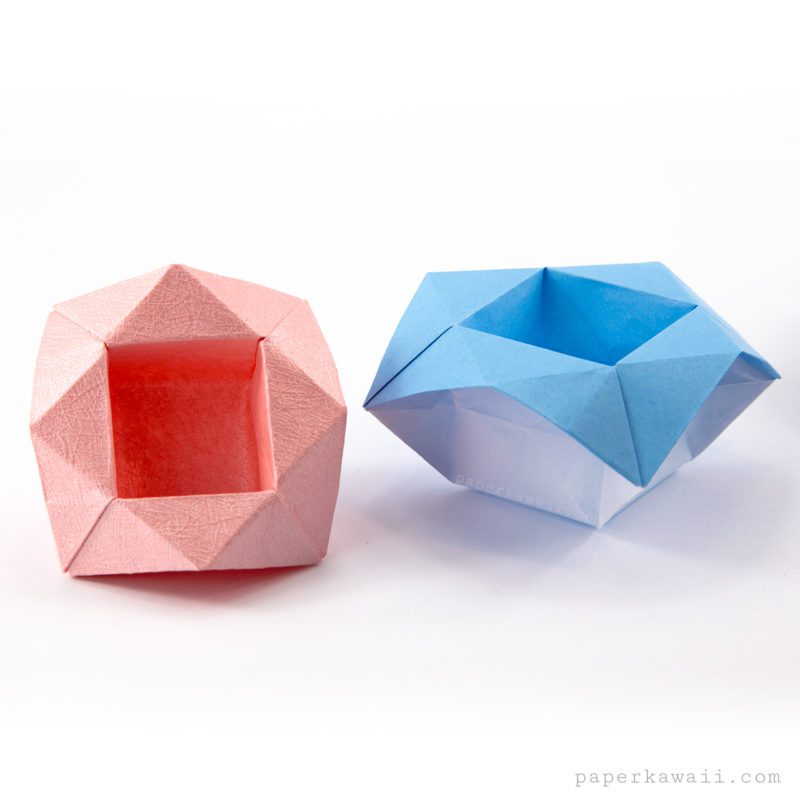 Origami Pop Up Frame Box Tutorial Tall Paper Kawaii 01 800x800