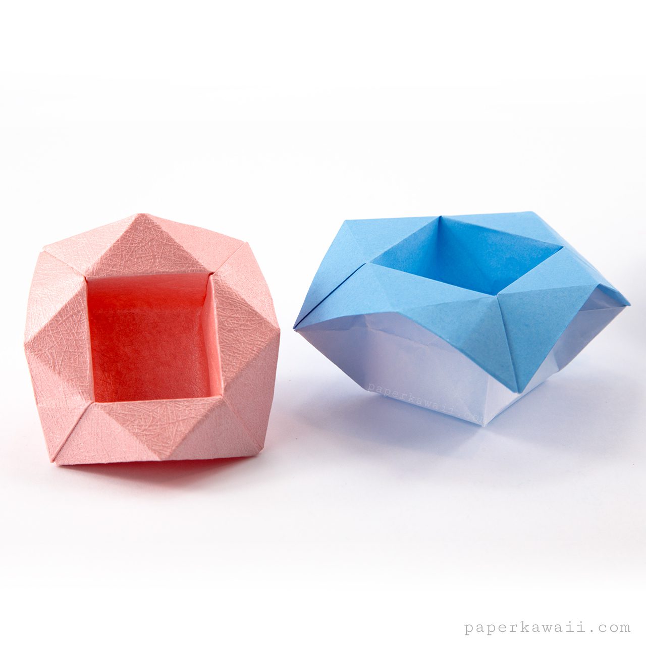 Origami Pop Up Frame Box Tutorial Tall Paper Kawaii 01