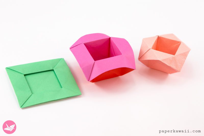 Origami Pop Up Frame Box Tutorial Tall Paper Kawaii 09 800x533